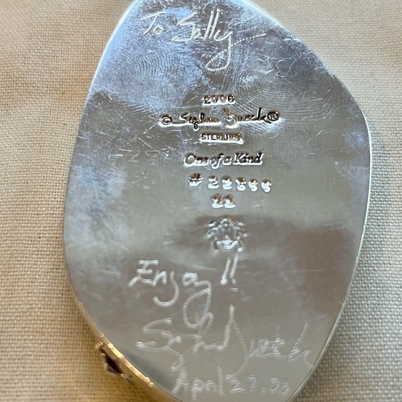 Stephen Dweck One-of-a-Kind, Personalized, Signed, Turquoise & Sterling Necklace - Picture 8 of 16